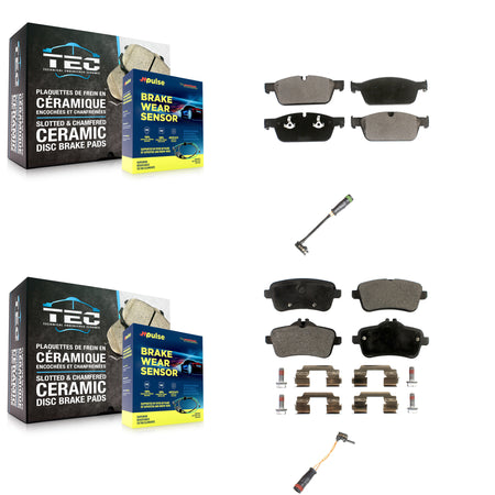 Front Rear Ceramic Brake Pads Wear Sensor Kit For Mercedes-Benz GL350 GL550 GL450 GLS350d KTW-100402