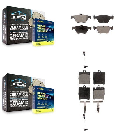 Front Rear Ceramic Disc Brake Pads And Wear Sensor Kit For Mercedes-Benz E320 CLK320 E430 KTW-100427