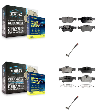 Front Rear Ceramic Brake Pad Wear Sensor Kit For Mercedes-Benz ML350 R350 GL450 ML500 G55 KTW-100433