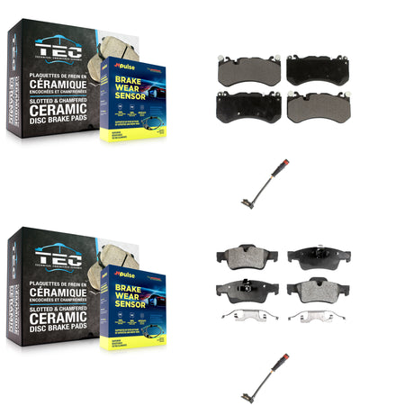 Front Rear Ceramic Disc Brake Pads And Wear Sensors Kit For Mercedes-Benz G63 AMG KTW-100435