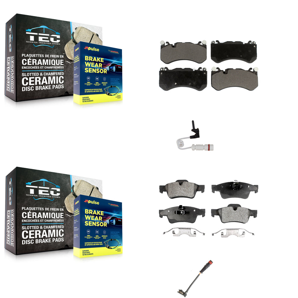 Front Rear Ceramic Disc Brake Pads And Wear Sensors Kit For Mercedes-Benz G63 AMG KTW-100436