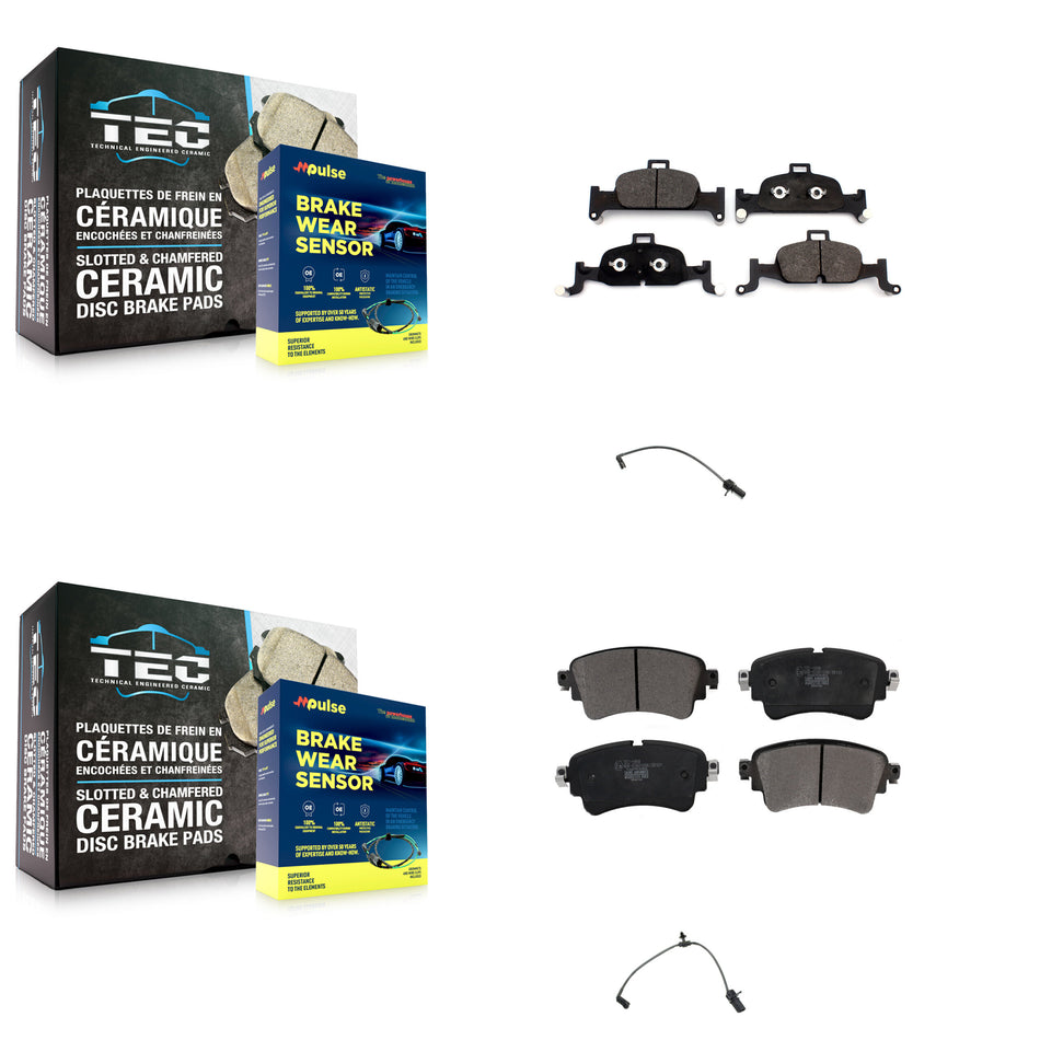 Front Rear Ceramic Brake Pad And Wear Sensor Kit For Audi A4 Quattro A5 Sportback allroad KTW-100456