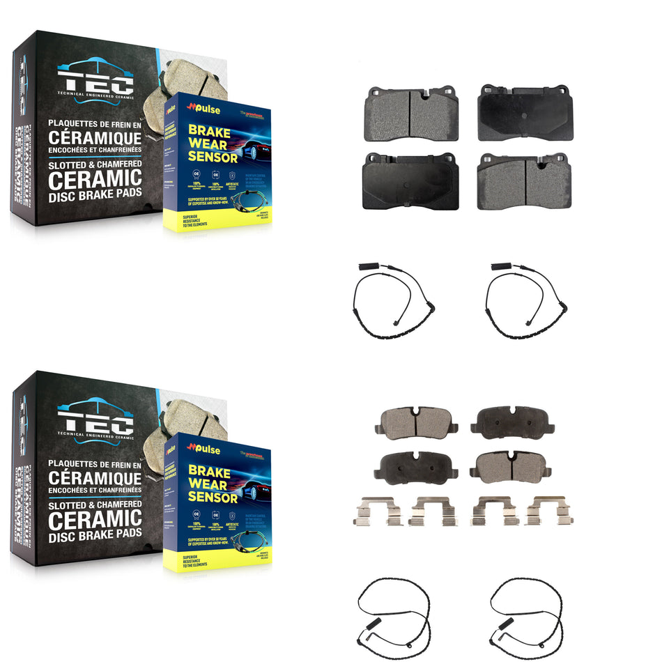 Front Rear Ceramic Brake Pads Wear Sensor Kit For Land Rover Range 4.2L with Supercharged KTW-100486