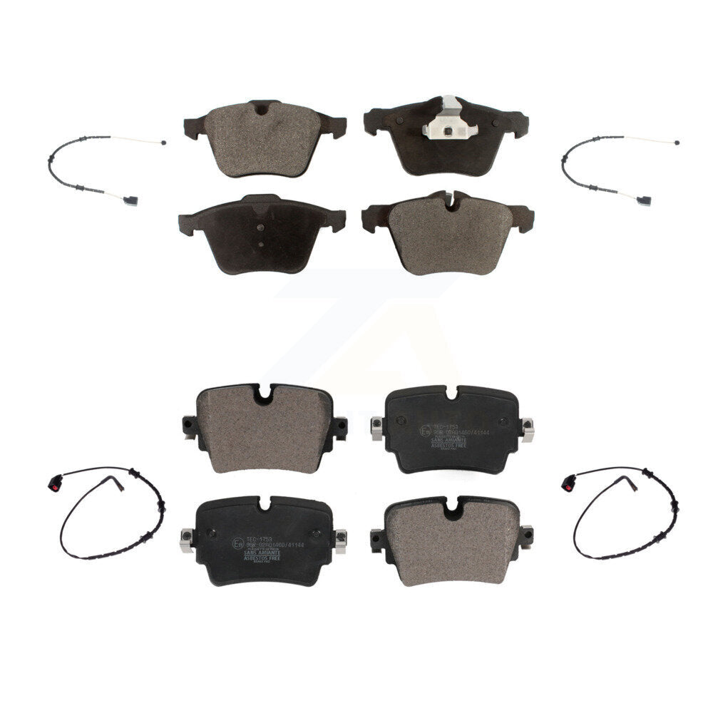 Front Rear Ceramic Disc Brake Pads And Wear Sensors Kit For Jaguar F-Type KTW-100502