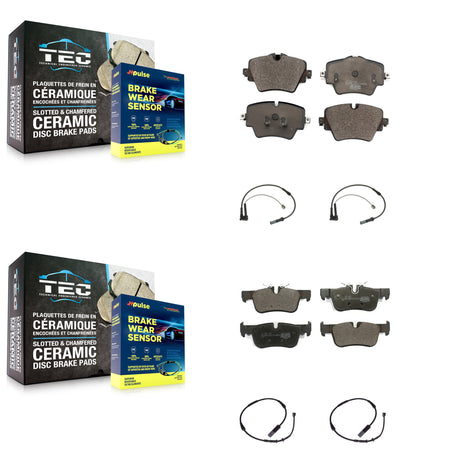 Front Rear Ceramic Brake Pads & Wear Sensor Kit For BMW X1 Mini Cooper Countryman X2 228i KTW-100514