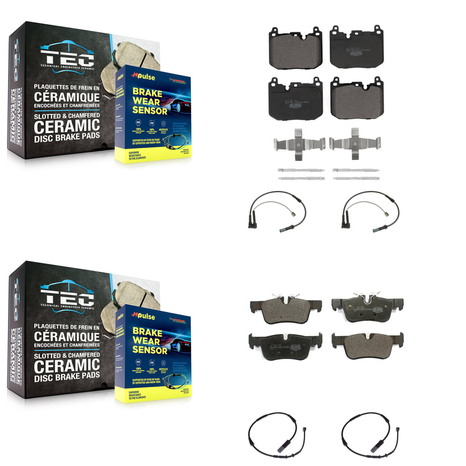 Front Rear Ceramic Disc Brake Pads And Wear Sensor Kit For Mini Cooper Countryman Clubman KTW-100515