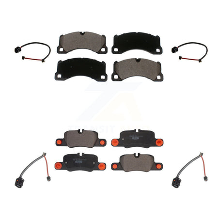 Front Rear Ceramic Brake Pad Wear Sensor Kit For 2010 Porsche Panamera with Rotor KTW-100518