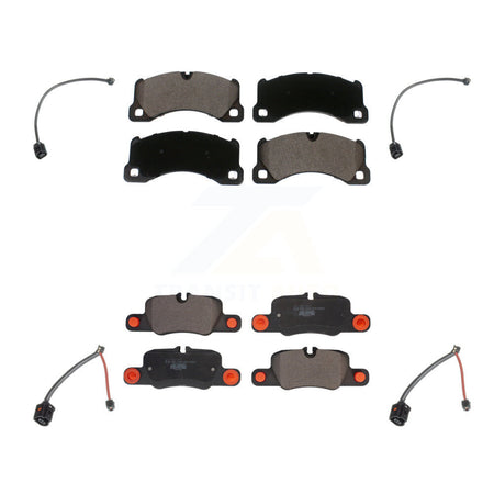 Front Rear Ceramic Disc Brake Pads And Wear Sensors Kit For Porsche Panamera KTW-100519