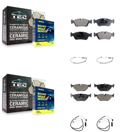 Front Rear Ceramic Disc Brake Pads And Wear Sensors Kit For BMW Z4 KTW-100522