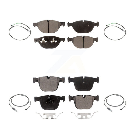 Front Rear Ceramic Disc Brake Pads And Wear Sensors Kit For BMW X5 X6 xDrive50i with 4.4L KTW-100534