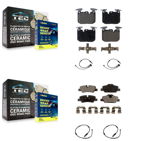 Front Rear Ceramic Disc Brake Pads Wear Sensor Kit For 2020 Mini Cooper John Works KTW-100550