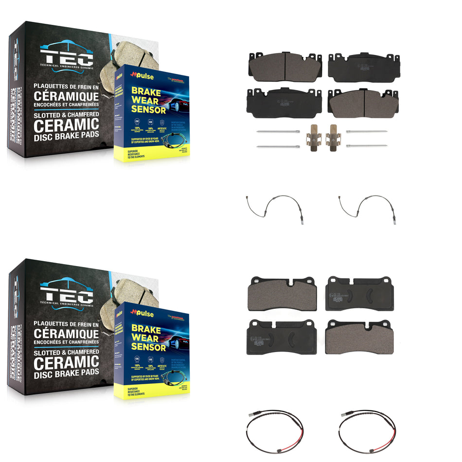 Front Rear Ceramic Brake Pads Wear Sensor Kit For BMW M3 M2 With Composite Brakes KTW-100655