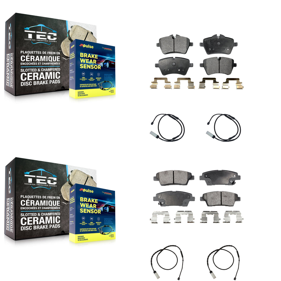 Front Rear Ceramic Disc Brake Pads And Wear Sensor Kit For Mini Cooper Countryman Paceman KTW-100663