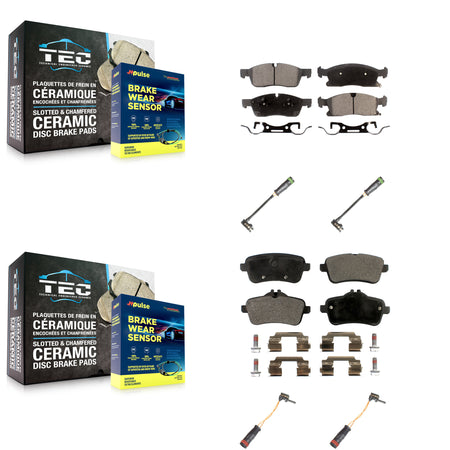 Front Rear Ceramic Brake Pads Wear Sensor Kit For Mercedes-Benz GLE400 GL350 GLS450 GL450 KTW-100669