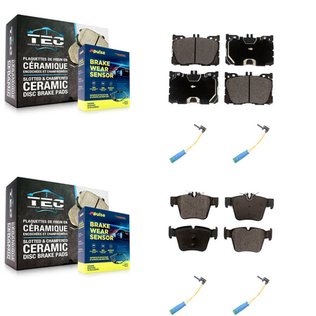 Front Rear Ceramic Brake Pads Wear Sensor Kit For Mercedes-Benz GLC300 C43 AMG GLC43 C450 KTW-100677