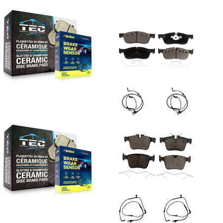 Front Rear Ceramic Disc Brake Pads And Wear Sensors Kit For Land Rover Range Evoque KTW-100684