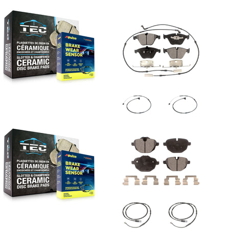 Front Rear Ceramic Disc Brake Pads And Extra Wear Sensors Kit For BMW Z4 KTW-100693