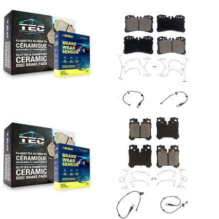Front Rear Ceramic Disc Brake Pads And Wear Sensors Kit (6Pc) For Lexus LS460 KTW-100711