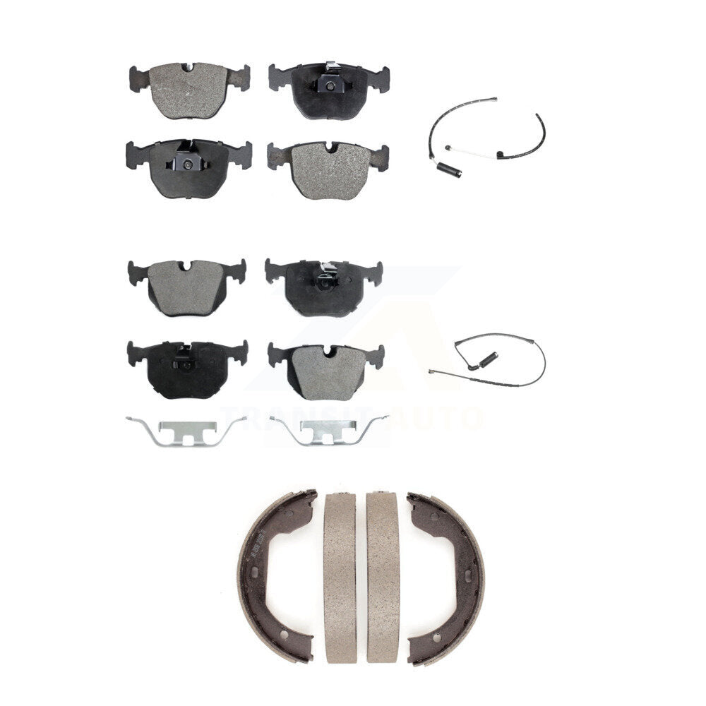 Front Rear Ceramic Disc Brake Pads And Wear Sensors Kit (5Pc) For BMW X5 KTW-100713