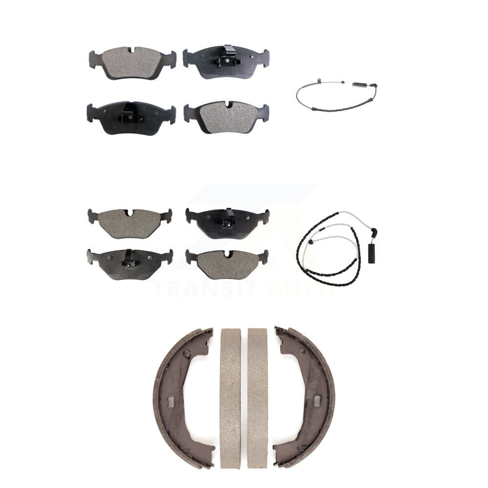 Front Rear Ceramic Disc Brake Pads And Wear Sensors Kit (5Pc) For BMW Z4 KTW-100715
