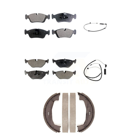 Front Rear Ceramic Disc Brake Pads And Wear Sensors Kit (5Pc) For BMW Z4 KTW-100715