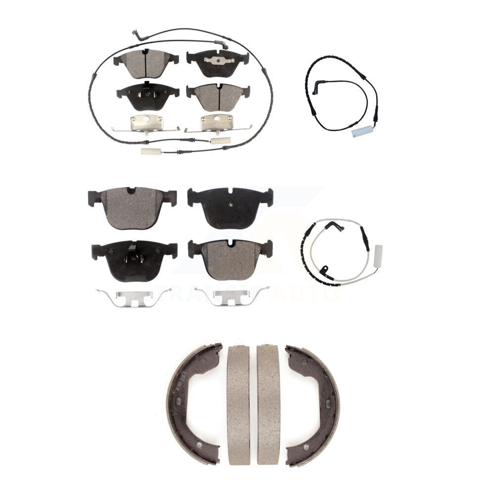 Front Rear Ceramic Brake Pads & Extra Wear Sensor Kit (5Pc) For BMW 750i 750Li 745i 745Li KTW-100718