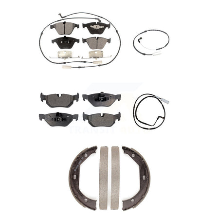 Front Rear Ceramic Disc Brake Pads And Extra Wear Sensors Kit (5Pc) For BMW 328i xDrive KTW-100734