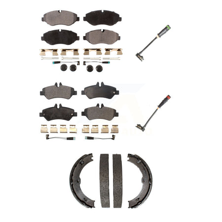Front Rear Ceramic Brake Pads Extra Wear Sensor Kit (5Pc) For Sprinter 2500 Mercedes-Benz KTW-100763
