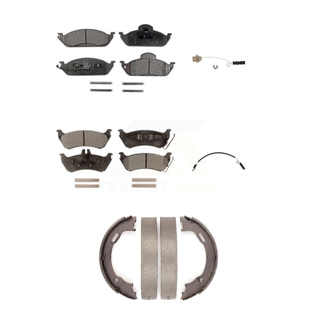 Front Rear Ceramic Brake Pads & Wear Sensor Kit (5Pc) For Mercedes-Benz ML320 ML350 ML430 KTW-100783