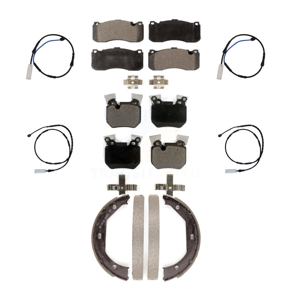 Front Rear Ceramic Disc Brake Pads And Wear Sensors Kit (7Pc) For BMW 135i 3.0L KTW-100788