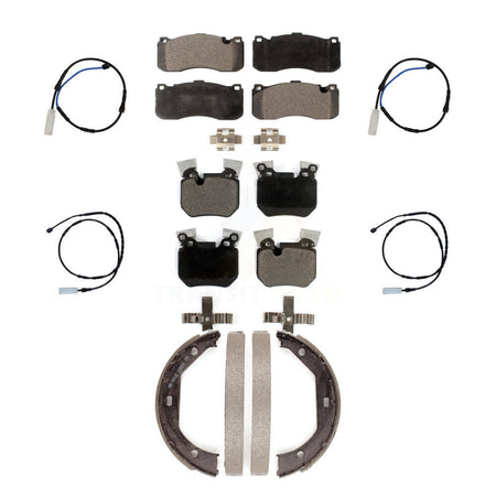 Front Rear Ceramic Disc Brake Pads And Wear Sensors Kit (7Pc) For BMW 135i 3.0L KTW-100788