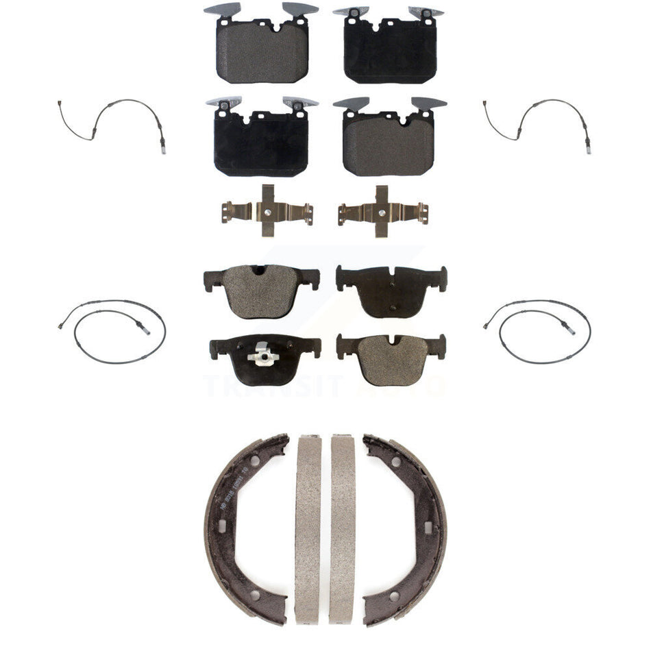 Front Rear Ceramic Brake Pads Wear Sensor Kit (7Pc) For BMW 340i xDrive 435i 440i Gran GT KTW-100794