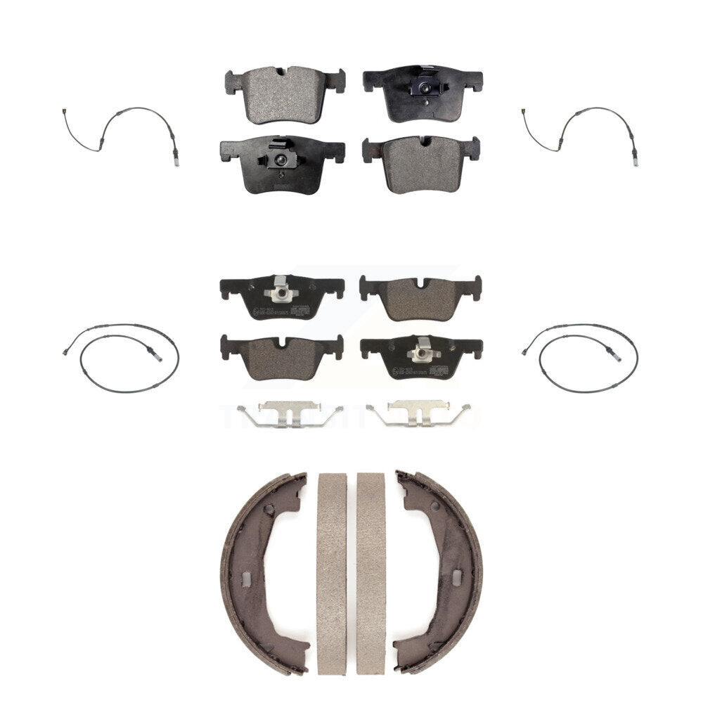 Front Rear Ceramic Disc Brake Pad And Wear Sensor Kit (7Pc) For BMW 320i xDrive 328d 2.0L KTW-100802