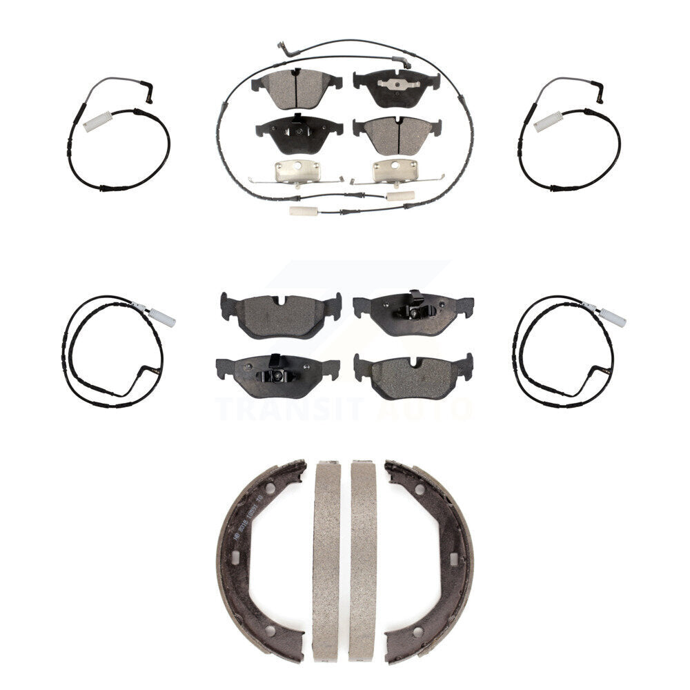 Front Rear Ceramic Disc Brake Pads And Extra Wear Sensors Kit (7Pc) For BMW 328i KTW-100816