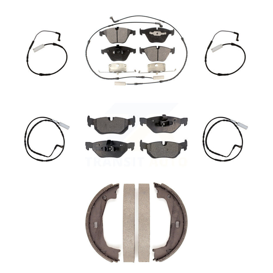 Front Rear Ceramic Disc Brake Pads And Extra Wear Sensors Kit (7Pc) For BMW 323i 328i KTW-100823