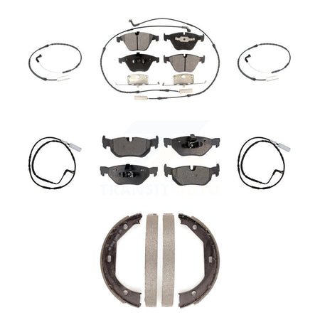 Front Rear Ceramic Disc Brake Pads And Extra Wear Sensors Kit (7Pc) For BMW 328i xDrive KTW-100824