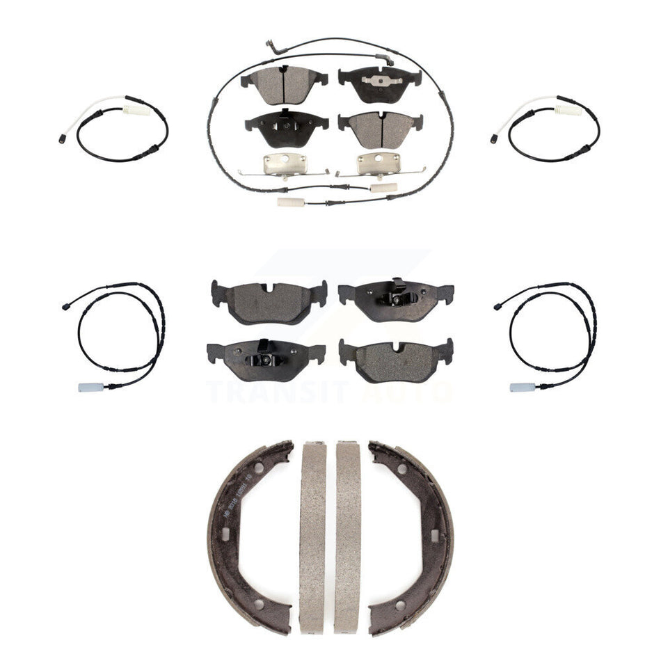 Front Rear Ceramic Disc Brake Pads And Extra Wear Sensors Kit (7Pc) For BMW 328i xDrive KTW-100826