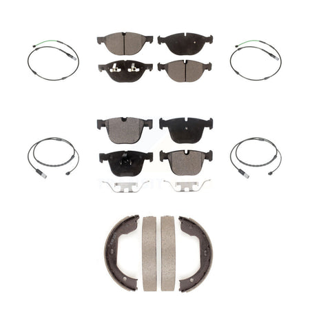 Front Rear Ceramic Disc Brake Pad Wear Sensor Kit (7Pc) For BMW X5 X6 xDrive50i with 4.4L KTW-100833