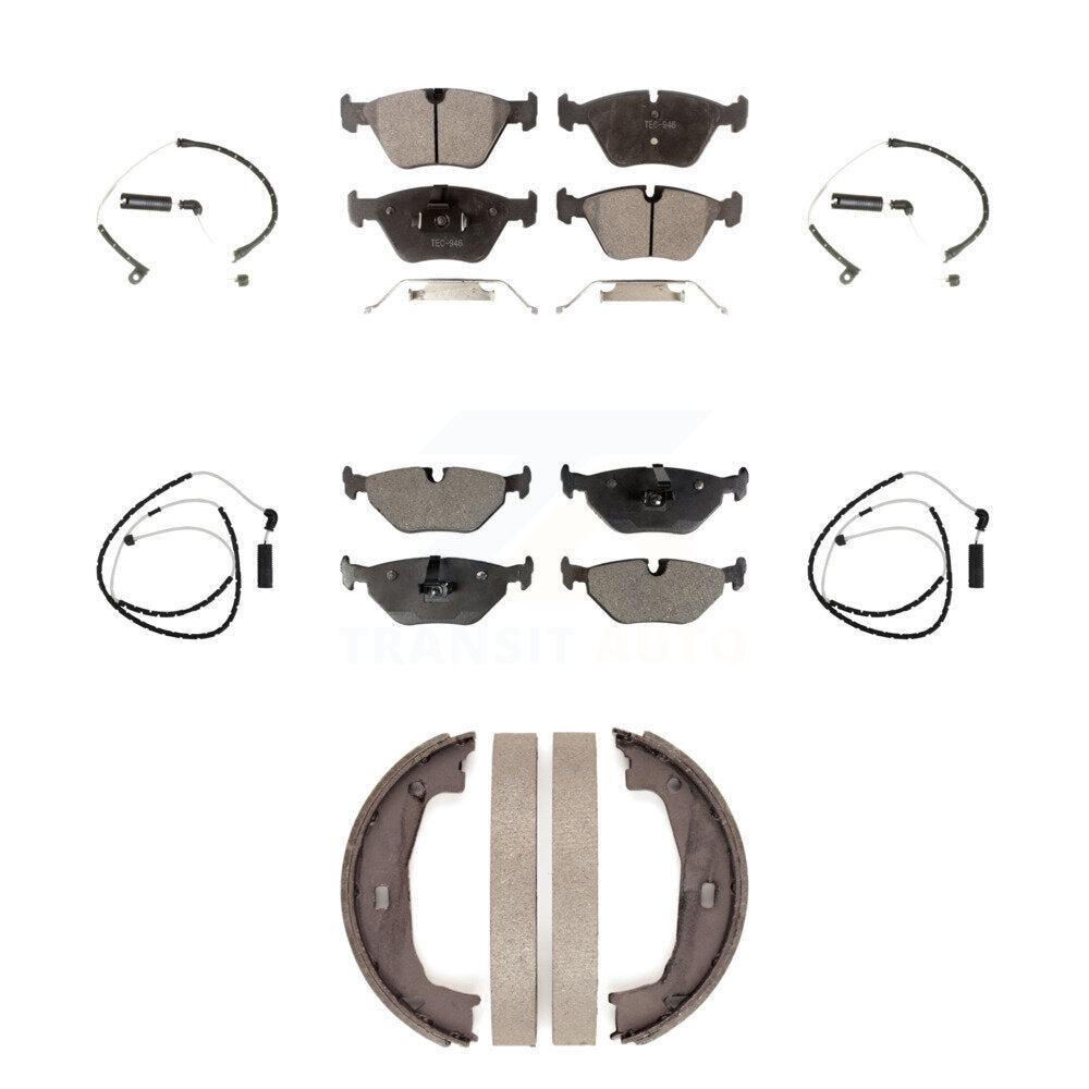 Front Rear Ceramic Disc Brake Pads And Wear Sensors Kit (7Pc) For BMW Z4 KTW-100842