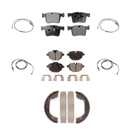 Front Rear Ceramic Disc Brake Pads And Wear Sensors Kit (7Pc) For 2011 BMW X3 xDrive28i KTW-100851