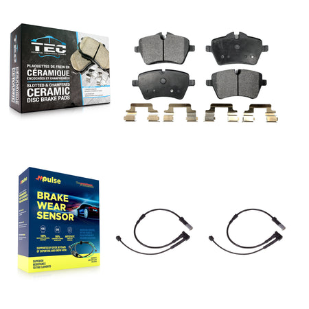 Front Ceramic Disc Brake Pads And Wear Sensors Kit For Mini Cooper KTW-100873
