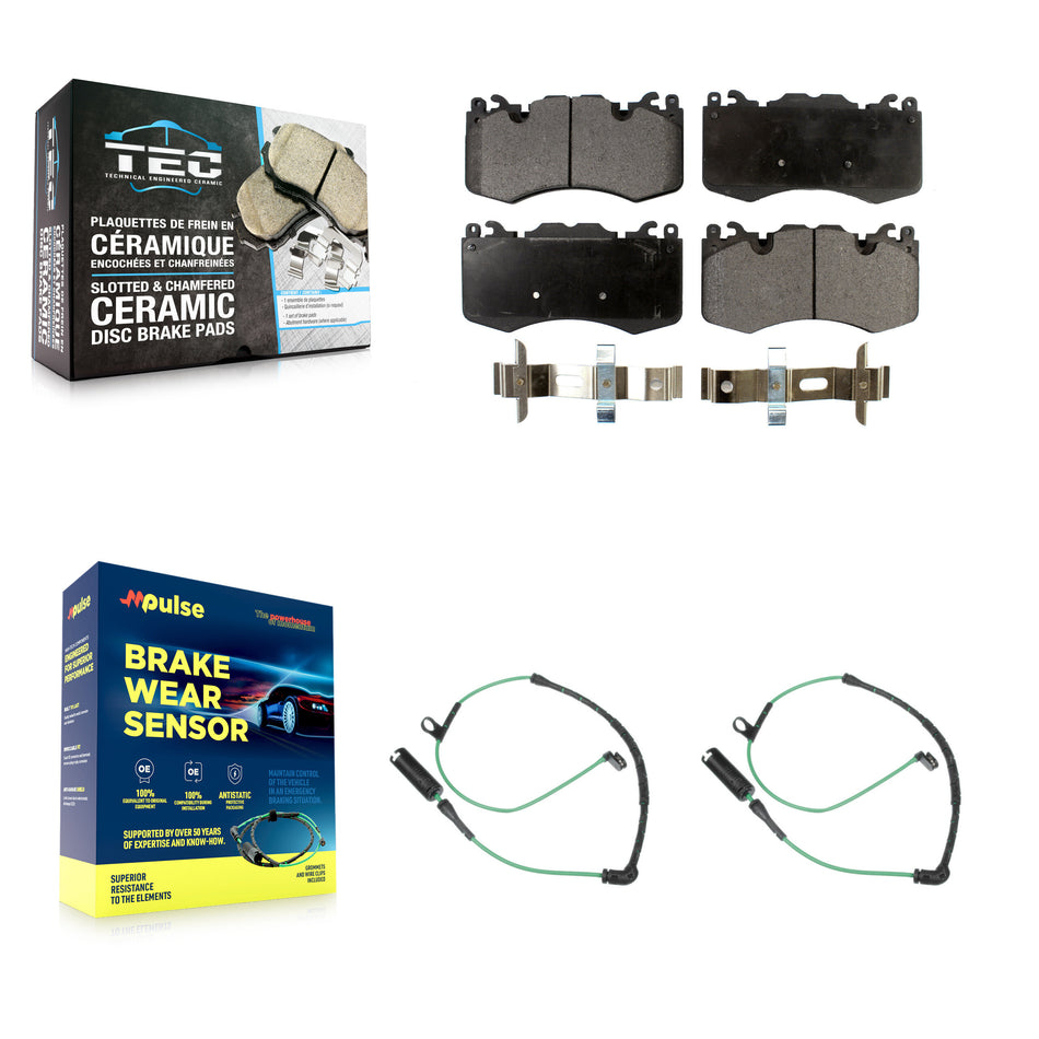 Front Ceramic Disc Brake Pads And Wear Sensors Kit For Land Rover Range KTW-100876
