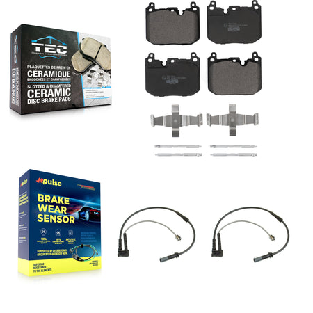 Front Ceramic Disc Brake Pads & Wear Sensor Kit For Mini Cooper Countryman Clubman BMW X2 KTW-100907