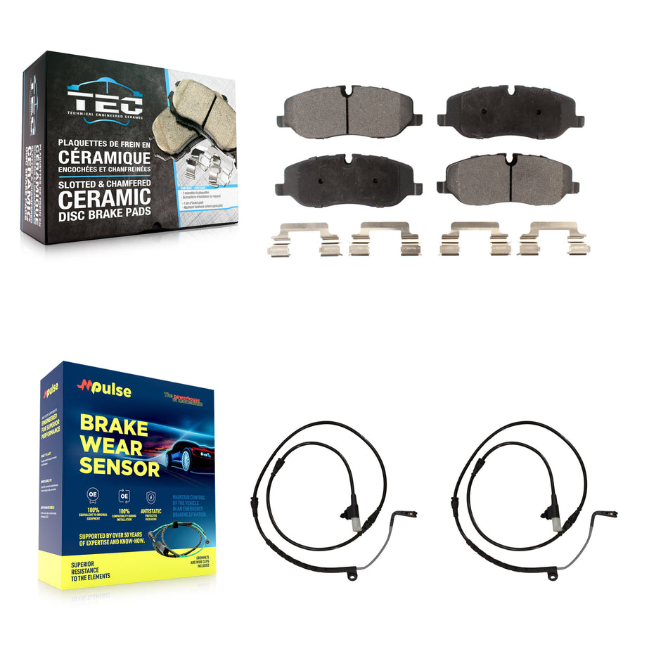 Front Ceramic Disc Brake Pads And Wear Sensors Kit For Land Rover Range Sport KTW-100932