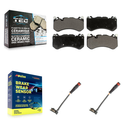 Front Ceramic Brake Pads Wear Sensor Kit For Mercedes-Benz G63 AMG with 350mm Rotor KTW-100950