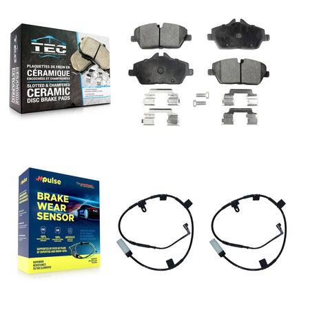 Front Ceramic Brake Pad & Wear Sensor Kit For Mini Cooper With 280mm Diameter Rotor KTW-100989