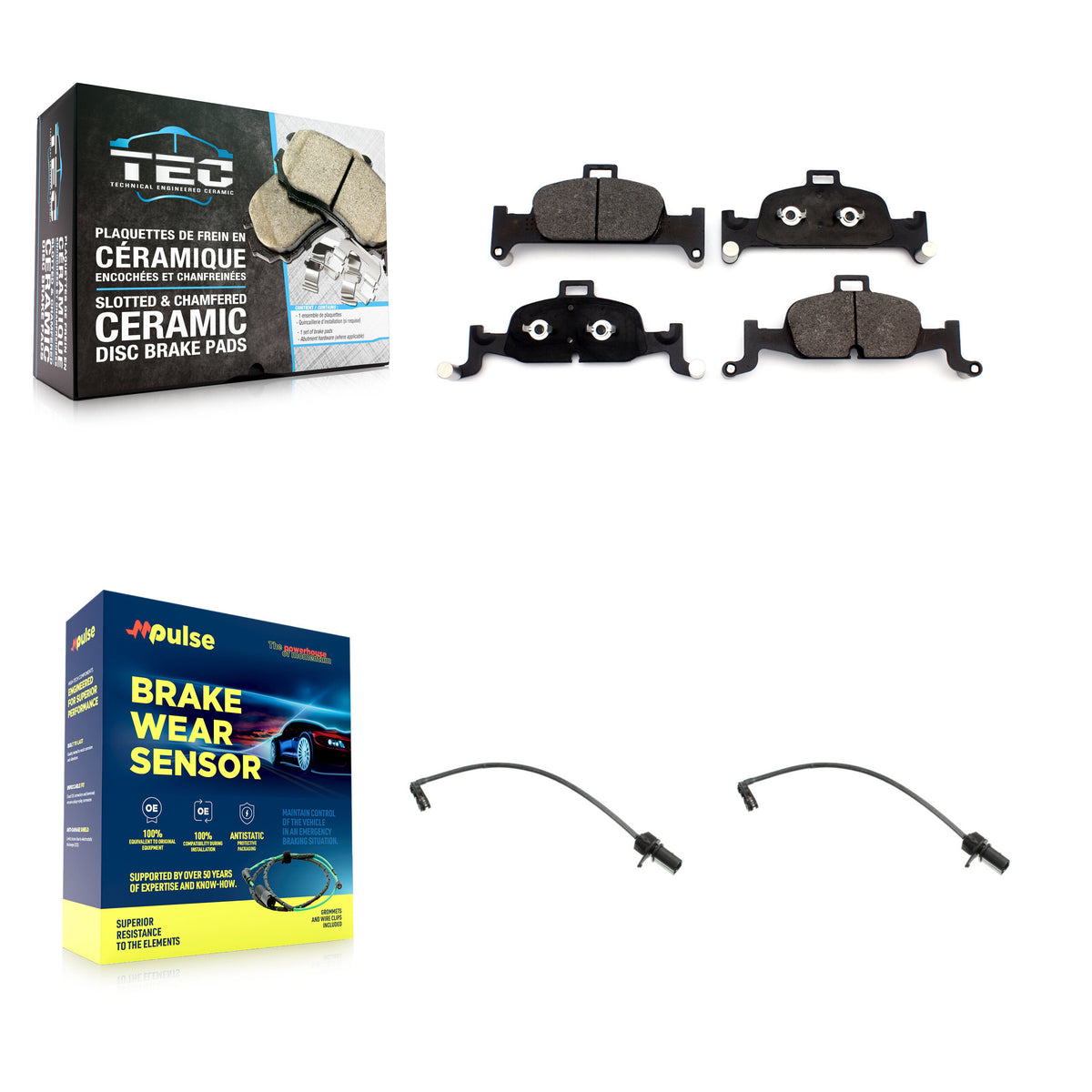 Front Ceramic Disc Brake Pads Wear Sensor Kit For Audi A4 Quattro A5 Sportback allroad A6 KTW-101017