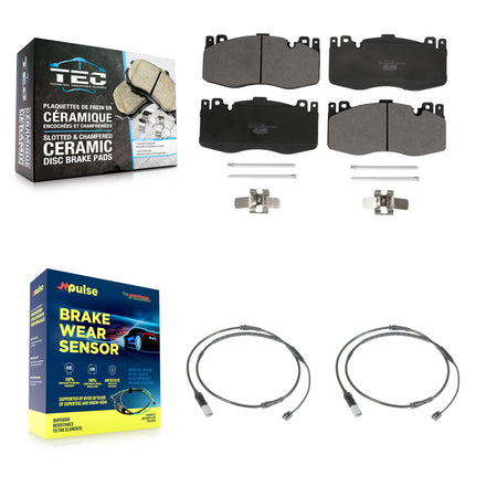 Front Ceramic Disc Brake Pads And Wear Sensors Kit For BMW M6 Gran Coupe KTW-101026