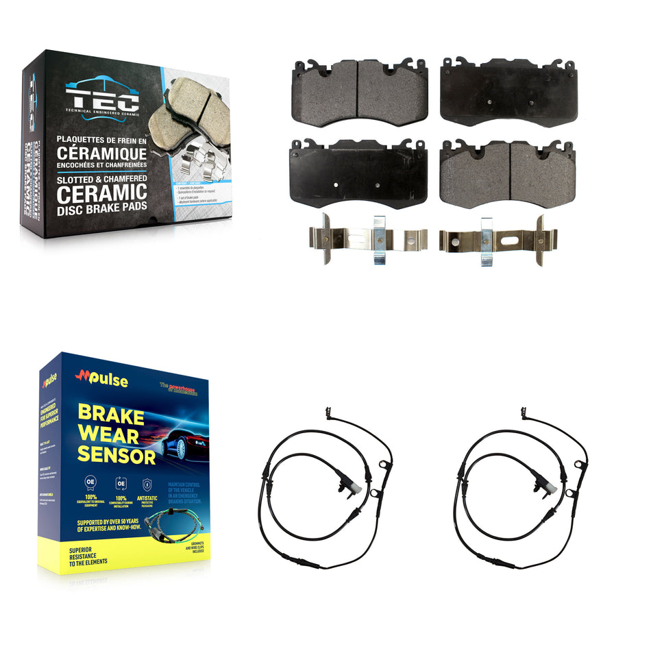 Front Ceramic Disc Brake Pads And Wear Sensors Kit For Land Rover Range Sport KTW-101030