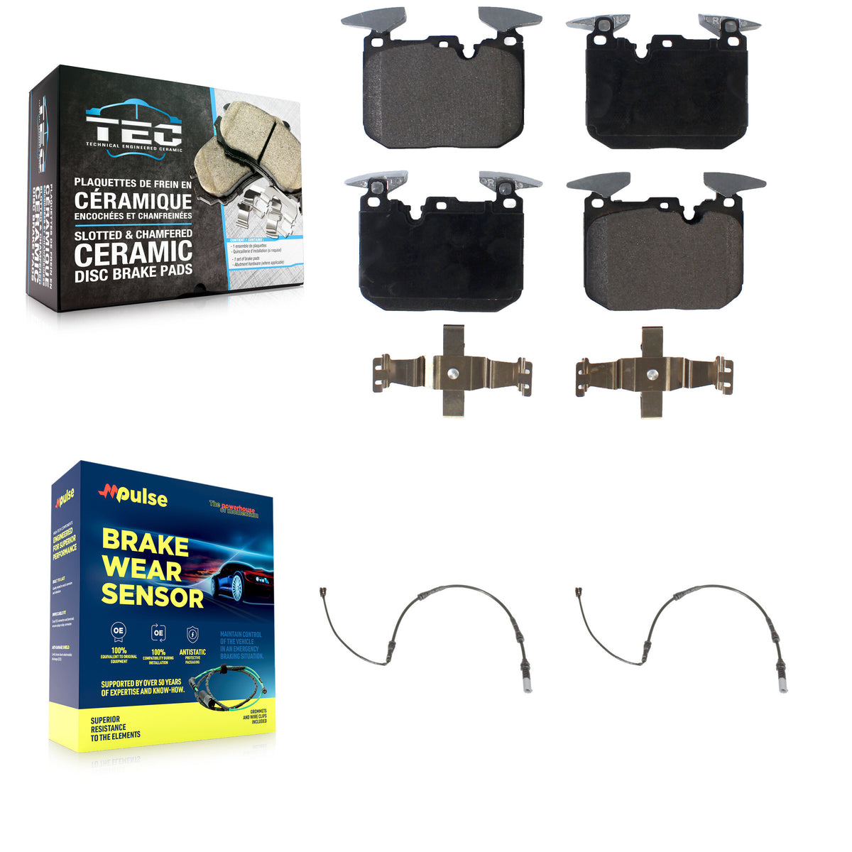 Front Ceramic Brake Pad Wear Sensor Kit For BMW 328i xDrive 330i 320i 335i 428i 340i 230i KTW-101038